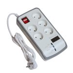 محافظ ولتاژ 5 راهی دیجیتال صوتی و تصویری بدون ارت سیماران SM-525-D طول کابل 180-280