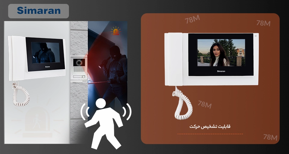 مانیتور آیفون تصویری سیماران مدل 73M 