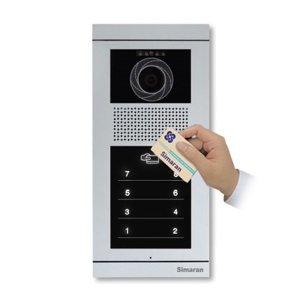 پنل لمسی سیماران مدل فرداد کارتی (1 تا 8 واحدی) آیفون تصویری لمسی با کارتخوان RFID